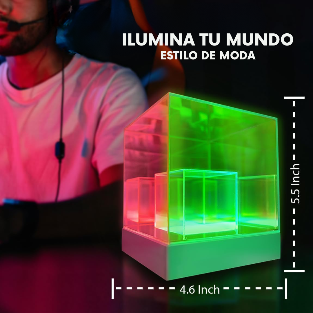Lámpara Cubo Minimalista con Colores Personalizables