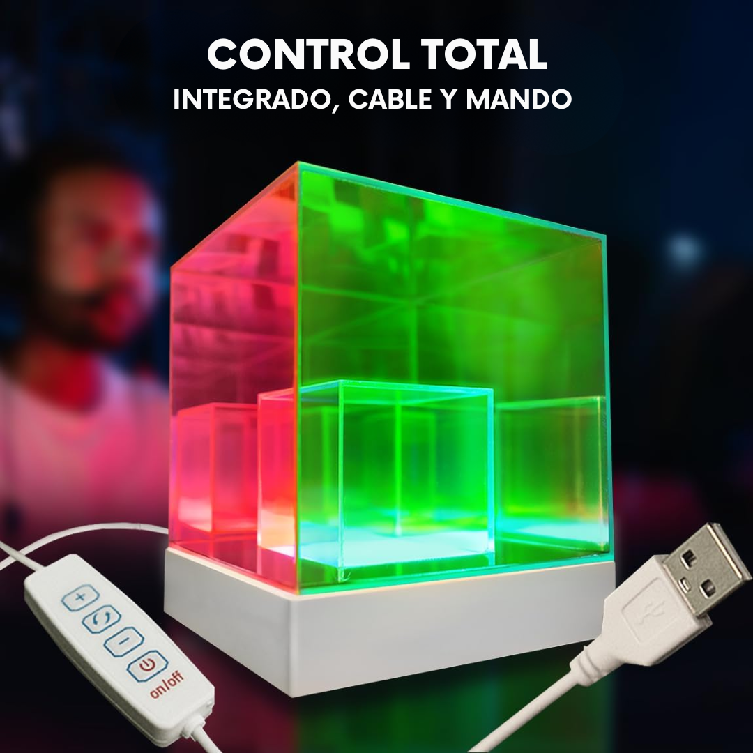 Lámpara Cubo Minimalista con Colores Personalizables